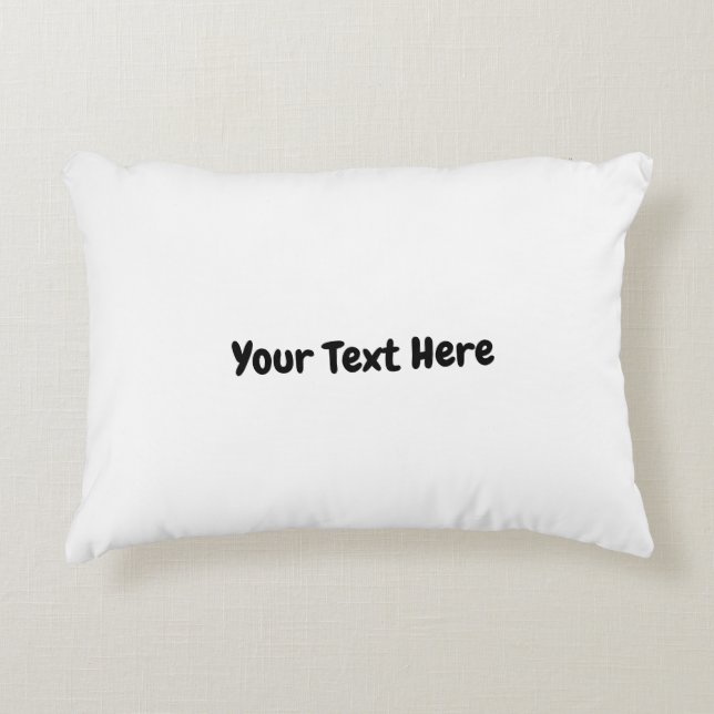 Custom Text  Decorative Cushion (Front)