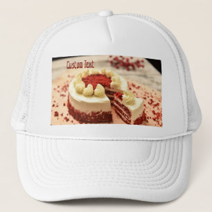 Custom Text Delicious Cake with One Slice Cut Pic Trucker Hat