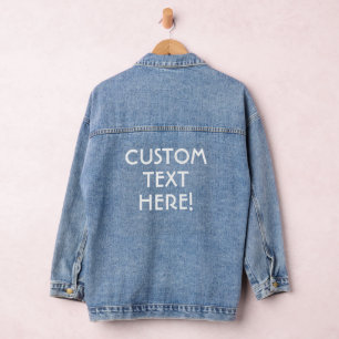 Custom Text Denim Jacket