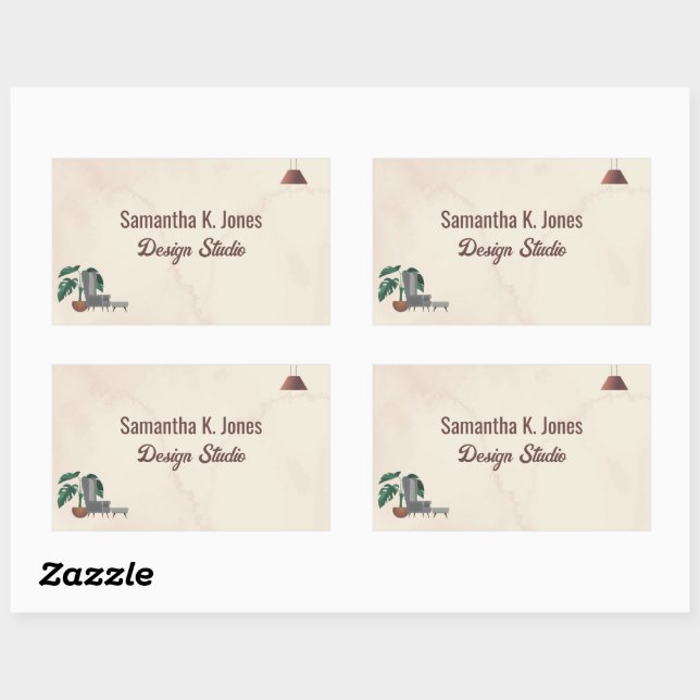 Custom Text Design Studio Marbled Chair Lamp Label (Sheet)