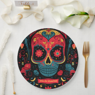 Custom text Dia de Muertos☠️ Eternal Remembrance Paper Plate