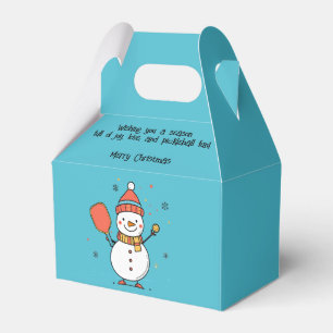 Custom text Dinking Snowman Favour Box