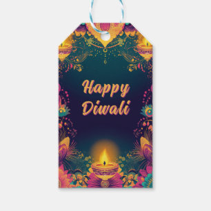 Custom text, Diwali Splendour  – Light & Celebrate Gift Tags