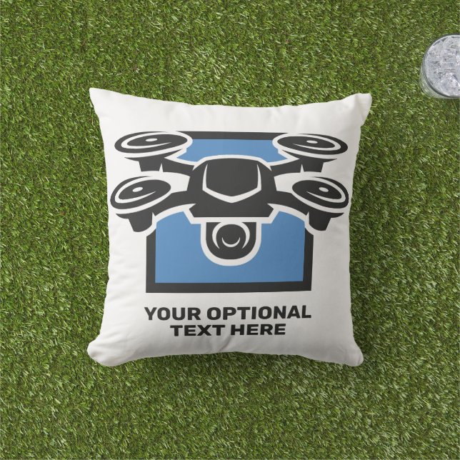 Custom Text Drone Cushion (Grass)