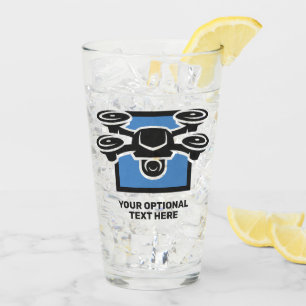 Custom Text Drone Glass