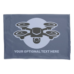 Custom Text Drone Pillowcase