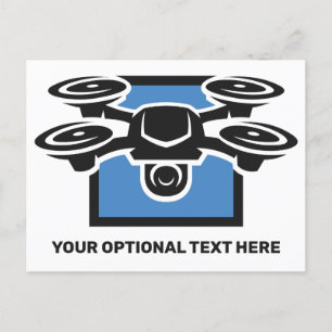 Custom Text Drone Postcard