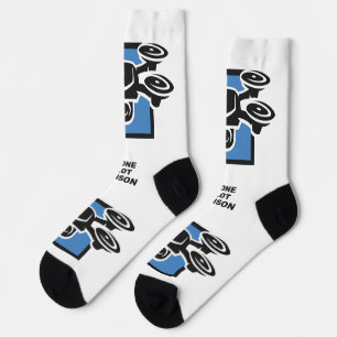 Custom Text Drone Socks
