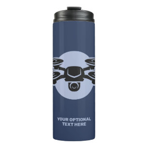 Custom Text Drone Thermal Tumbler