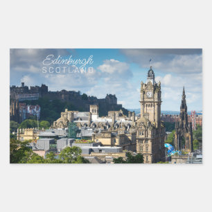 Custom Text Edinburgh Scotland Rectangular Sticker