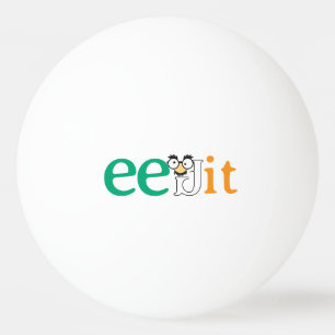 Custom Text Eejit Ireland Flag Colour Ping Pong Ball
