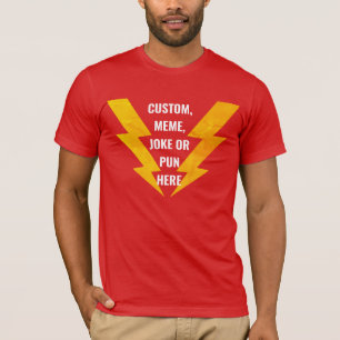 Custom Text Electric Vibes with Our Lightning Bolt T-Shirt