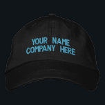 Custom Text Embroidered Baseball Cap Your Hat Gift<br><div class="desc">Easy Personalised Promotional Cap - Add Your Text - Name - Company / Number / Letter / Slogan - Tagline / or Website , Phone , E-mail , Social Media Handle , Address , Logo - Photo / more - Choose Your Colour / Size / Font - Make your unique...</div>