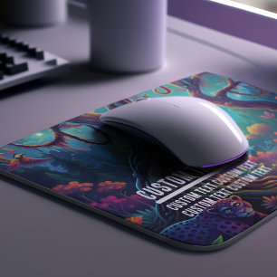 Custom Text Enchanted Jungle Monkeys Vibrant Mouse Pad