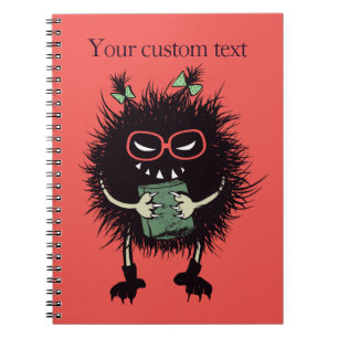 Custom Text Evil Bug Student Goes Back To School Notebook