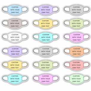 Custom Text Face Mask Shaped
