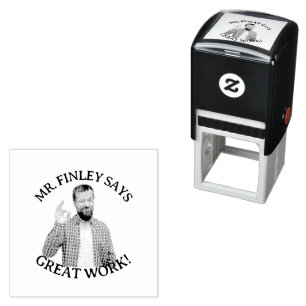 Custom Text Face Photo Teacher Self-inking Stamp