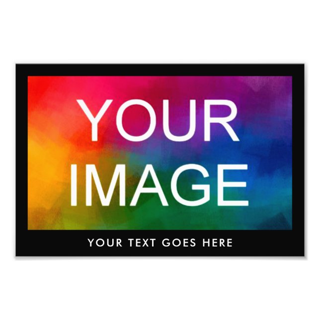 Custom Text Family Event Wedding Photo Template (Front)