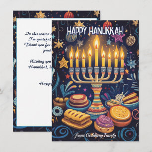 Custom text Festival of Lights Delight. Holiday Card