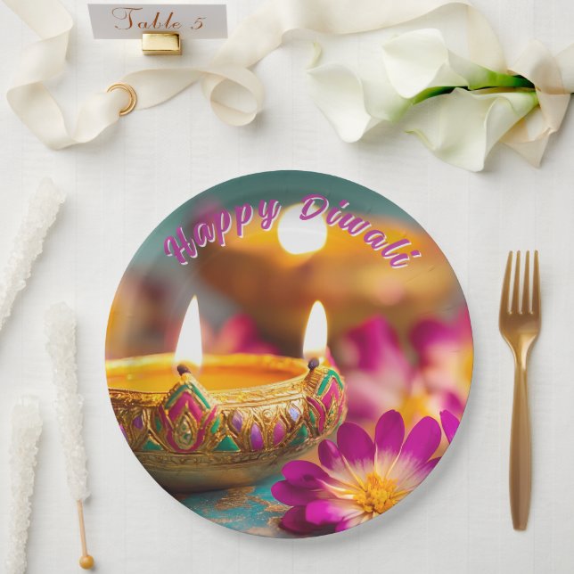 Custom text, Festive Flicker Plate (Wedding)