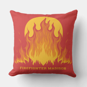 Custom text Firefighter Cushion