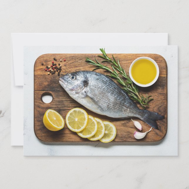 Custom Text Fish Dorado Invitation (Front)