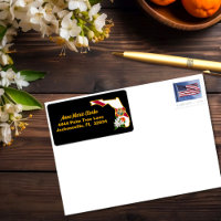 Custom Text Florida Flag & Flower Orange Blossom
