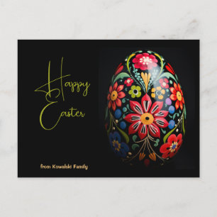 Custom Text Folklore Bloom Easter Greetings Postcard