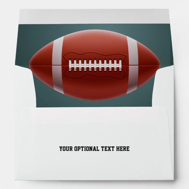 Custom Text Football Envelope (Back (Bottom))