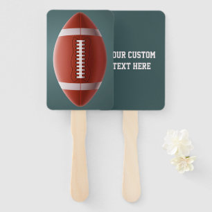 Custom text FOOTBALL hand fans