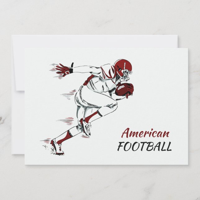 Custom Text Football Party invitation (Front)