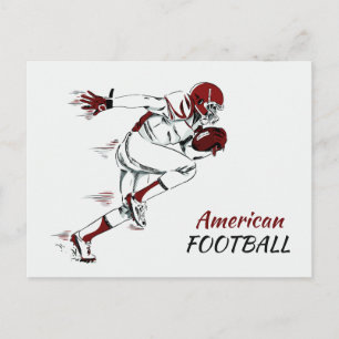 Custom Text Football Player postcard