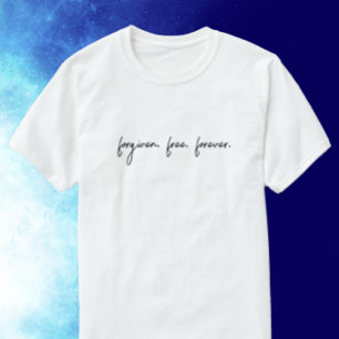 Custom Text Forgiven Modern Script Christian Gift T-Shirt