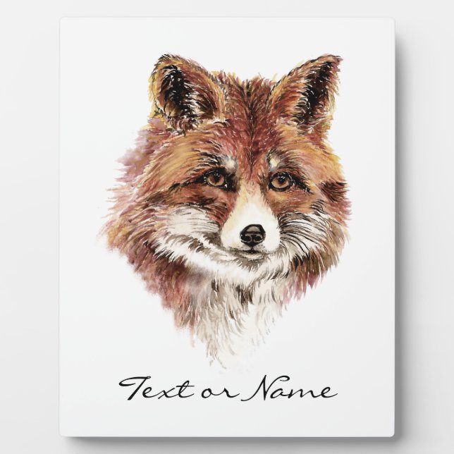 Custom Text Fox  Animal Nature Plaque (Front)