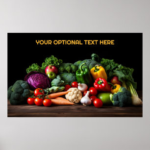 Custom Text Fresh Vegetables Poster