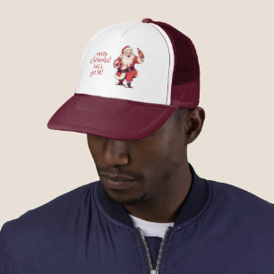 Custom Text Funny Drunk Santa Trucker Hat