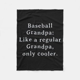 Custom Text Funny Grandpa Baseball T Shirt Fleece Blanket