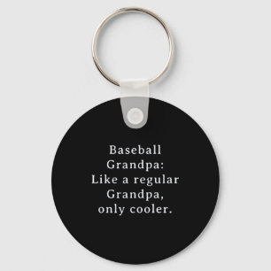 Custom Text Funny Grandpa Baseball T Shirt Key Ring