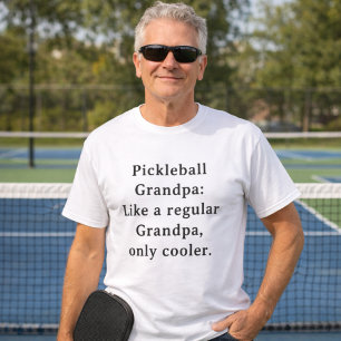 Custom Text Funny Grandpa Pickleball  T-Shirt