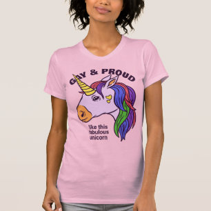 Custom Text Gay Unicorn T-Shirt