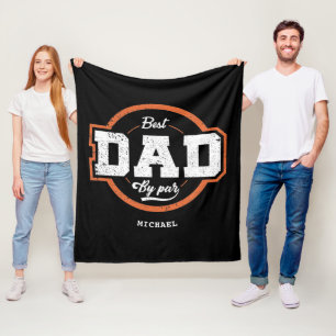 Custom Text Gift for Dad Fleece Blanket