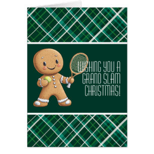 🎾🎄Custom text, Gingerbread Grand Slam