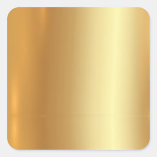 Custom Text Glamour Faux Gold Blank Template Square Sticker