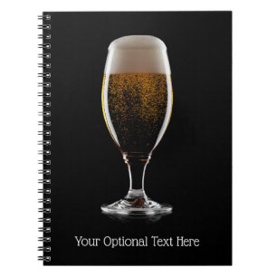 Custom text Glass of Beer Notebook
