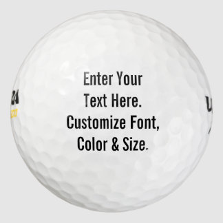 Custom Text Golf Balls