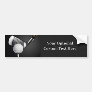 Custom Text Golf Bumper Sticker