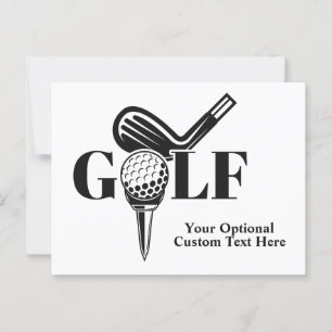 Custom Text Golf Postcard