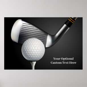 Custom Text Golf Poster