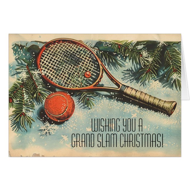 🎾🎄Custom text, GRAND SLAM CHRISTMAS! (Front Horizontal)