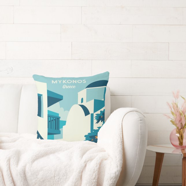 Custom Text Greece Cushion (Couch)